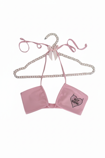 Heavens Halter Top on pearl hanger